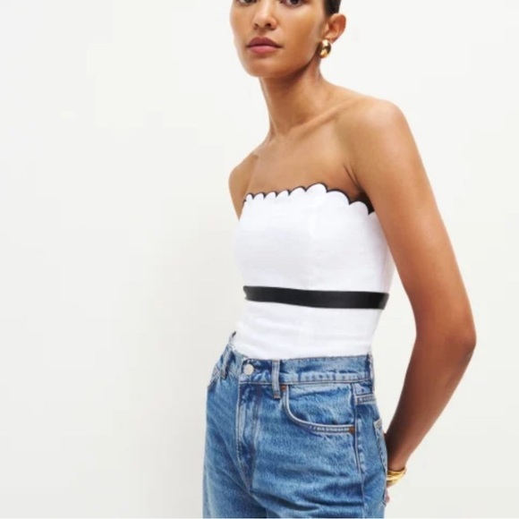 Reformation White Evelyn Linen Top - Picture 2 of 7